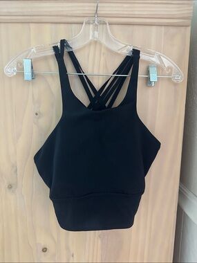 Black Strappy Women's Crop Bralette - Brand: